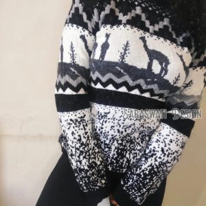 Sweater Unisex black/white